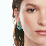 ARETE TRIPLE PERLITAS TURQUESA