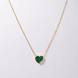 COLLAR CORAZÓN MALAQUITA