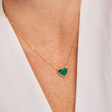 COLLAR CORAZÓN MALAQUITA