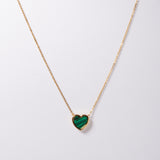 COLLAR CORAZÓN MALAQUITA