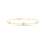 PULSERA 3 HEART GOLD