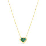 COLLAR CORAZON MALAQUITA