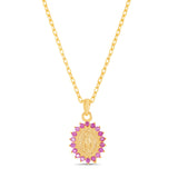COLLAR MINI VIRGEN FUCSIA