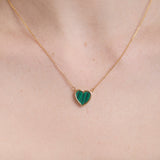 COLLAR CORAZÓN MALAQUITA