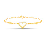 PULSERA LINK CORAZON GOLD