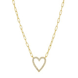 COLLAR CORAZÓN BORDE ZIRCÓN