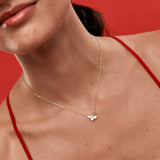 COLLAR MINI MARIPOSA NACAR