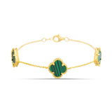 PULSERA TREBOL MALAQUITA