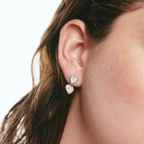 ARETE DOBLE HEART SILVER