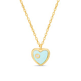 COLLAR EMILY HEART BLUE