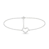 PULSERA HEART CRISTAL SILVER