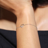 PULSERA HEART CRISTAL SILVER