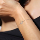 PULSERA HEART CRISTAL SILVER