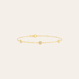 PULSERA 3 HEART GOLD