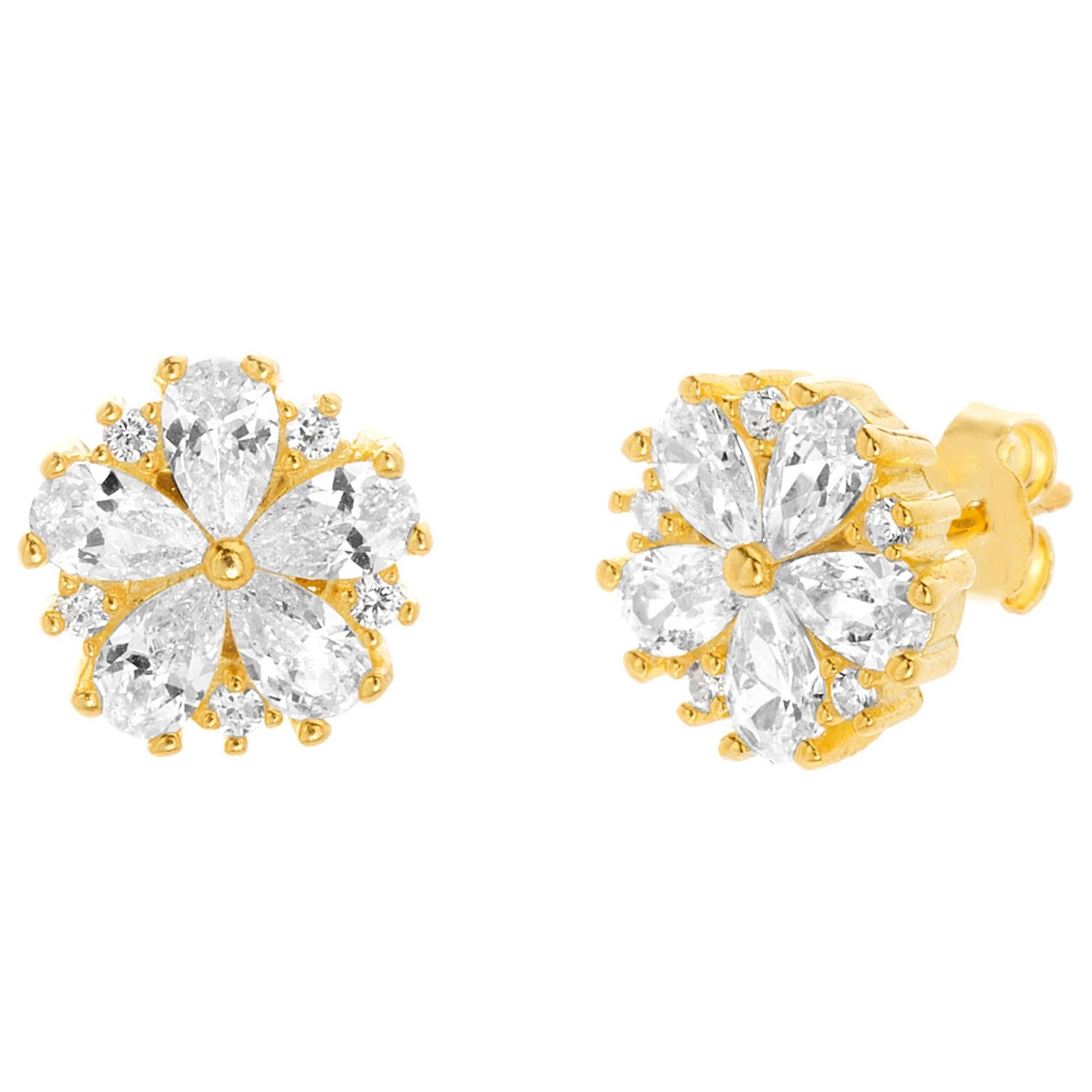 Arete Dhalia cristal gold SOPHIE CROWN