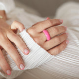 Anillo Jumbo Esmaltado Pink SOPHIE CROWN
