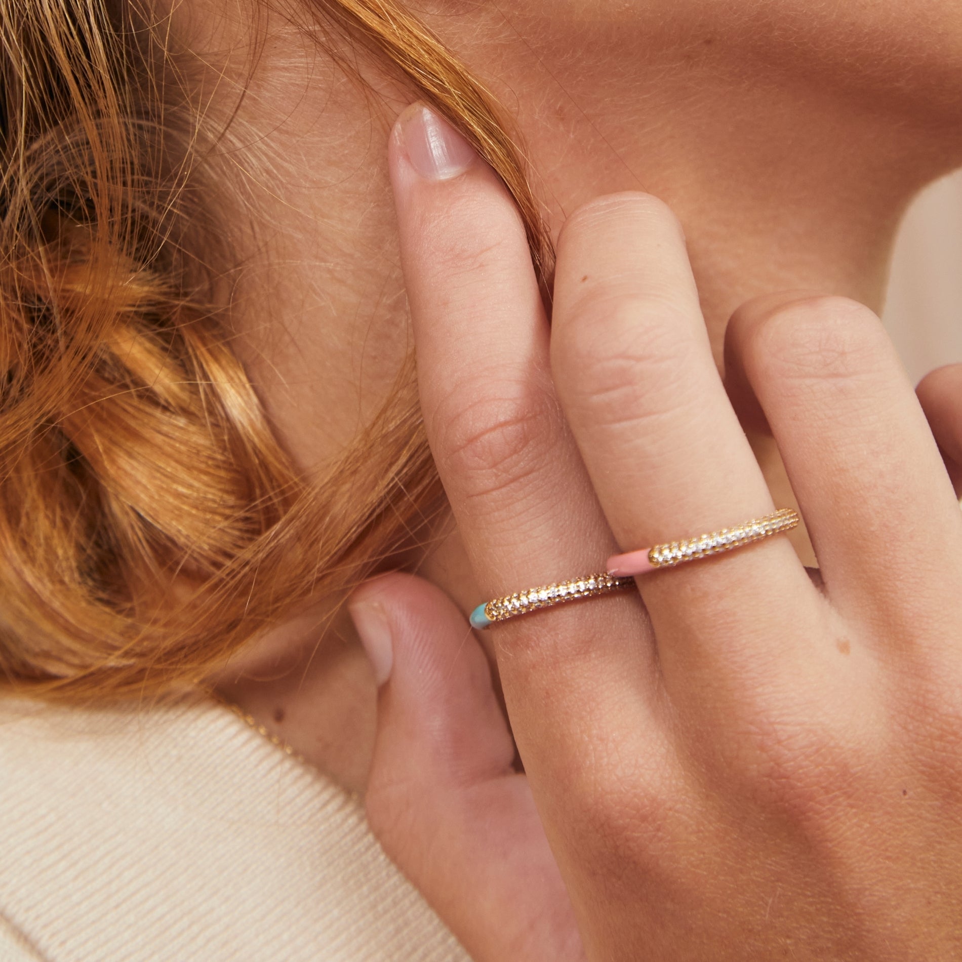 Anillo Rainbow Cristal Turquesa SOPHIE CROWN