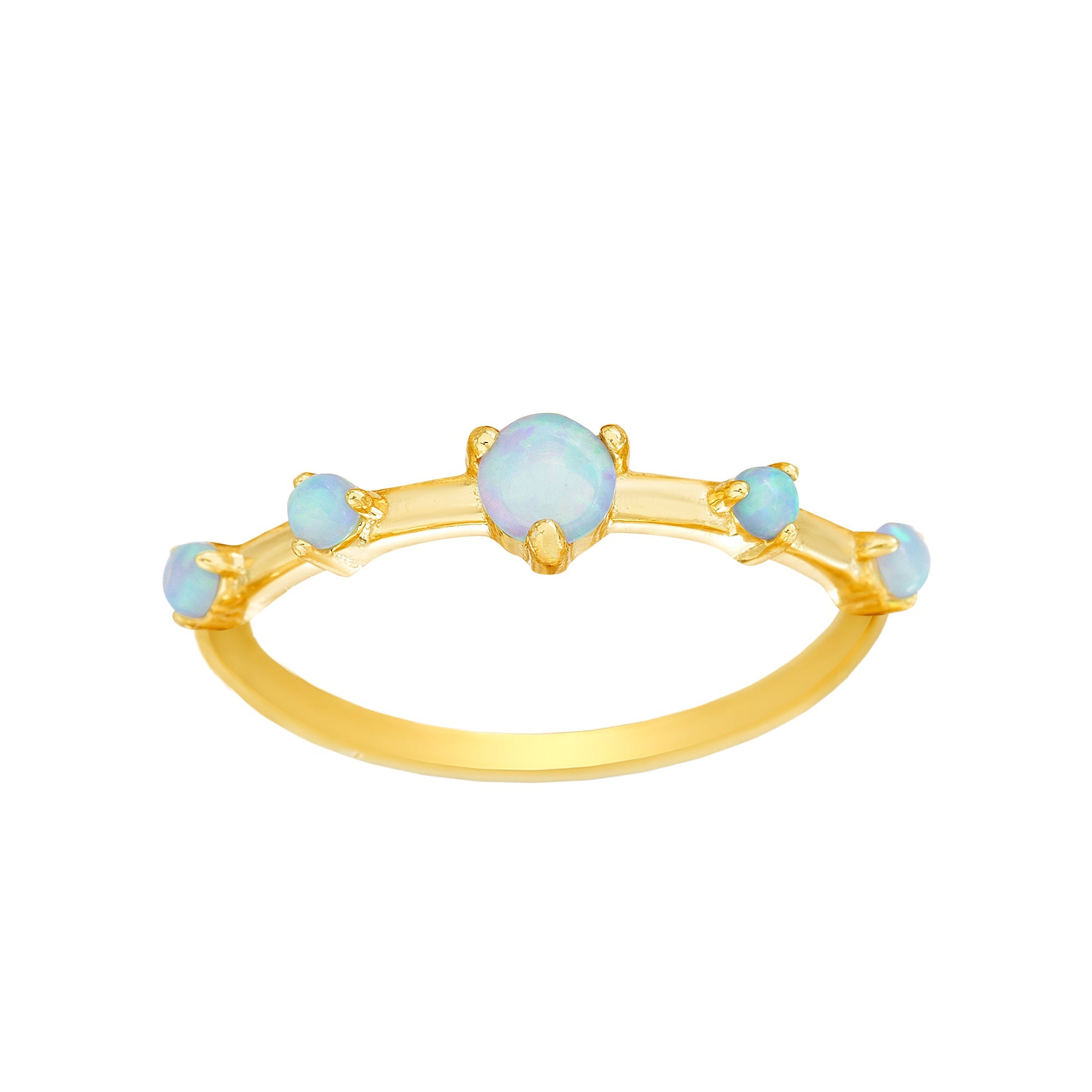 Anillo Round Opal Blue SOPHIE CROWN