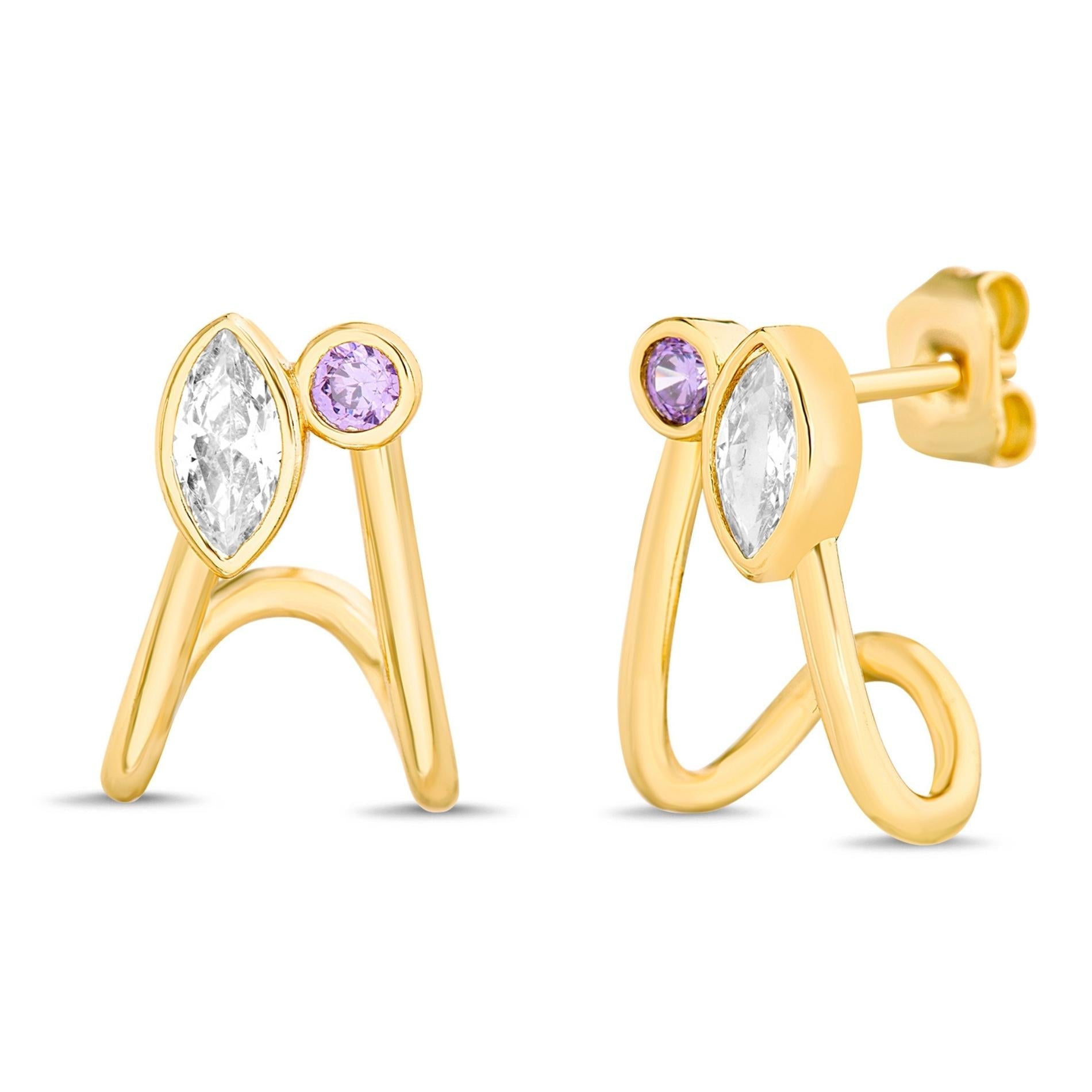 Arete Adele purple SOPHIE CROWN