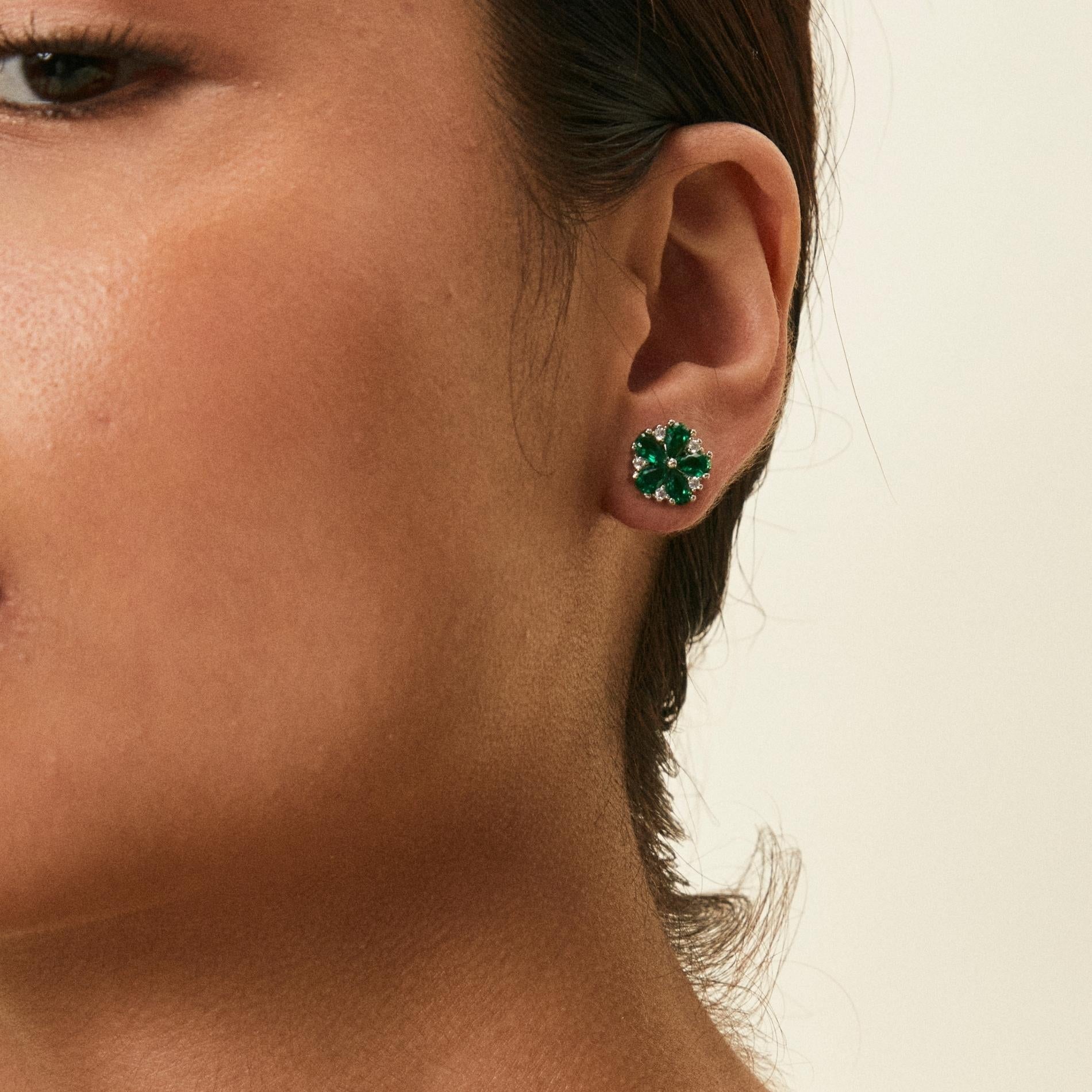 Arete Dhalia esmeralda SOPHIE CROWN