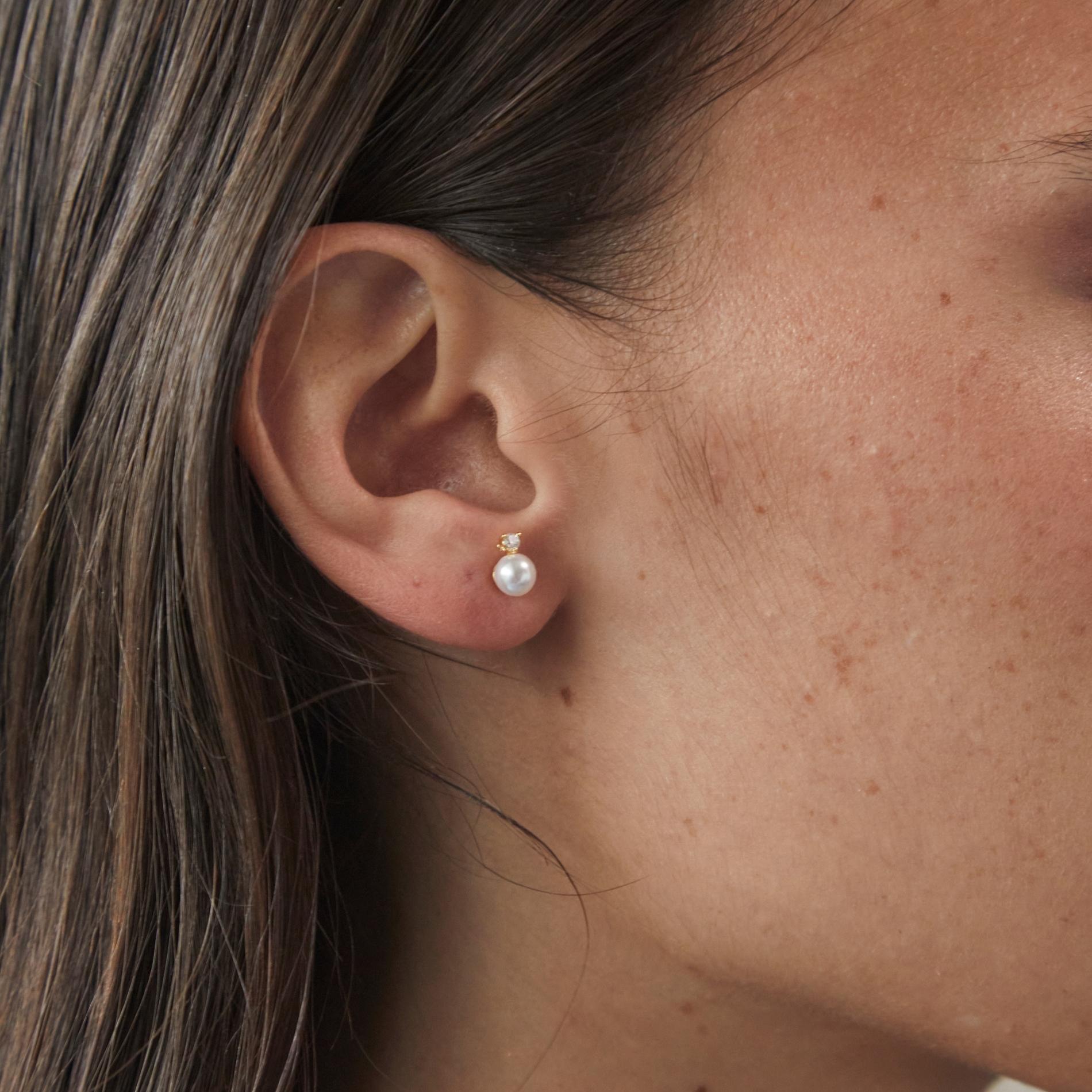 Arete Hanna Perla Cristal SOPHIE CROWN