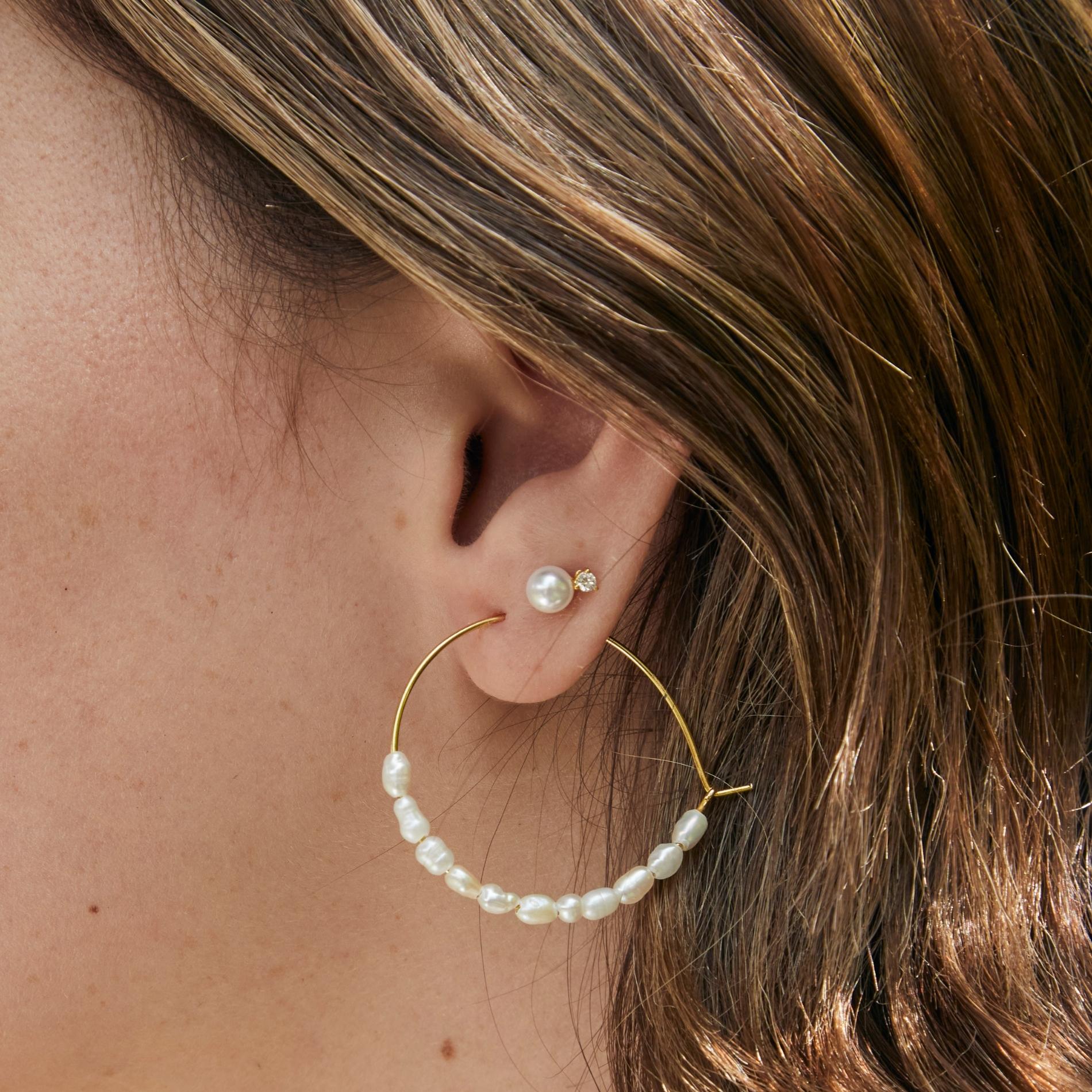 Arete Hanna Perla Cristal SOPHIE CROWN