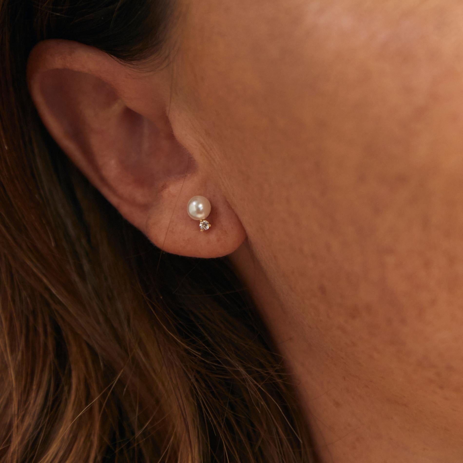 Arete Hanna Perla Cristal SOPHIE CROWN