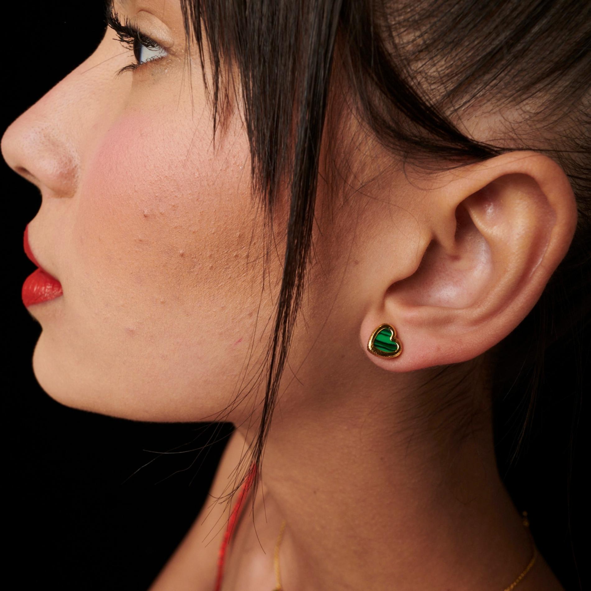 Arete Rossie malaquite SOPHIE CROWN