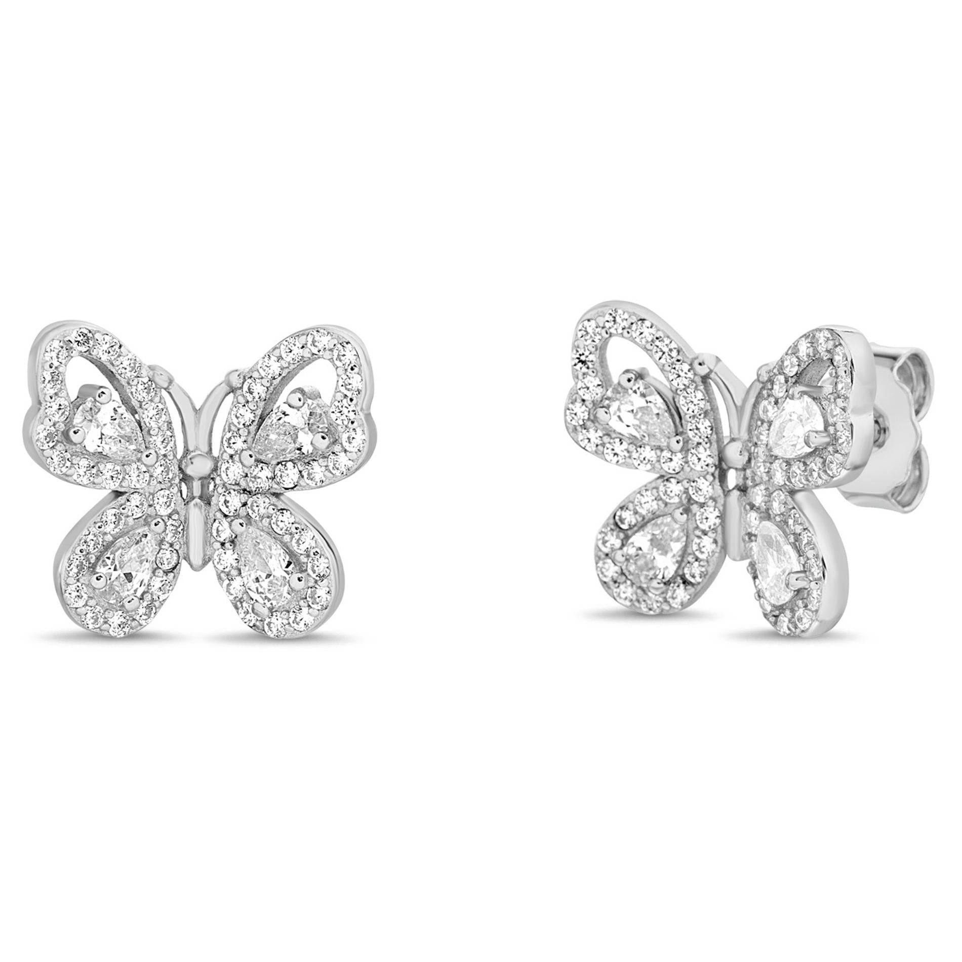 Arete butterfly silver SOPHIE CROWN