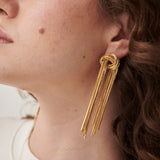 Arete cinta cascada gold SOPHIE CROWN