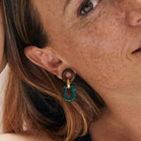 Arete doble eslabón Green SOPHIE CROWN