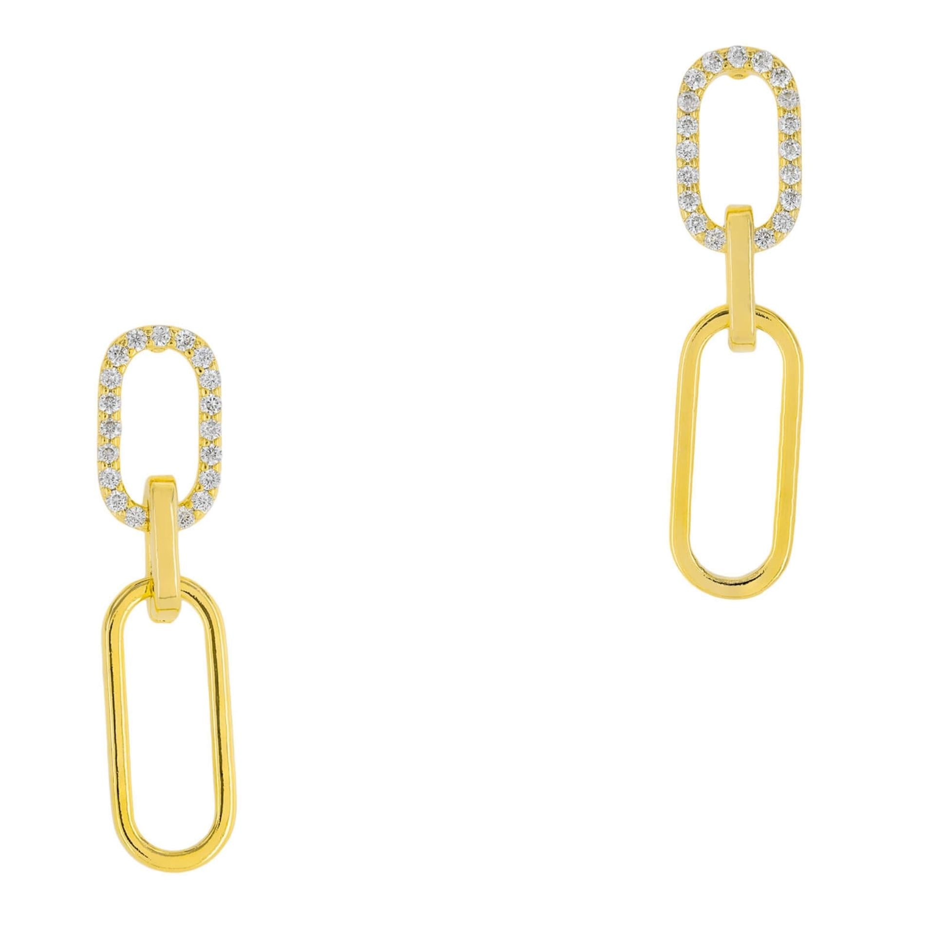 Arete eslabones cristal SOPHIE CROWN