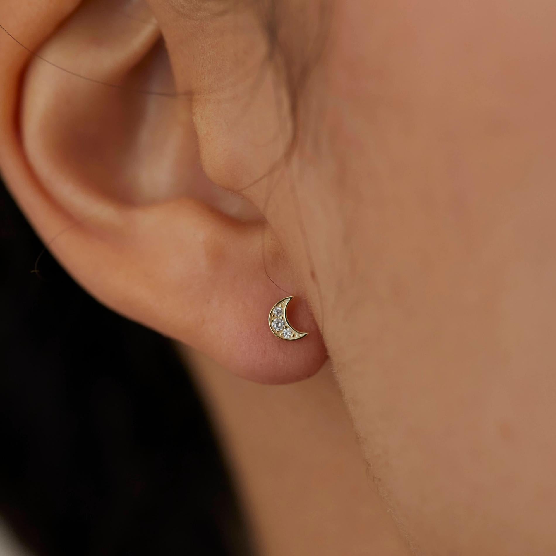 Arete mini moon cristal SOPHIE CROWN