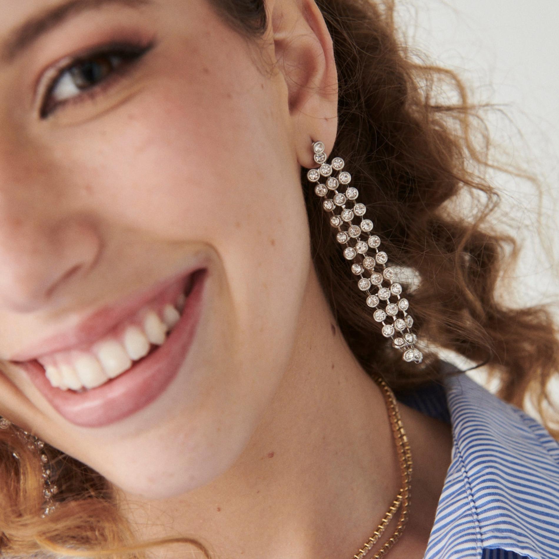 Arete pendiente silver SOPHIE CROWN