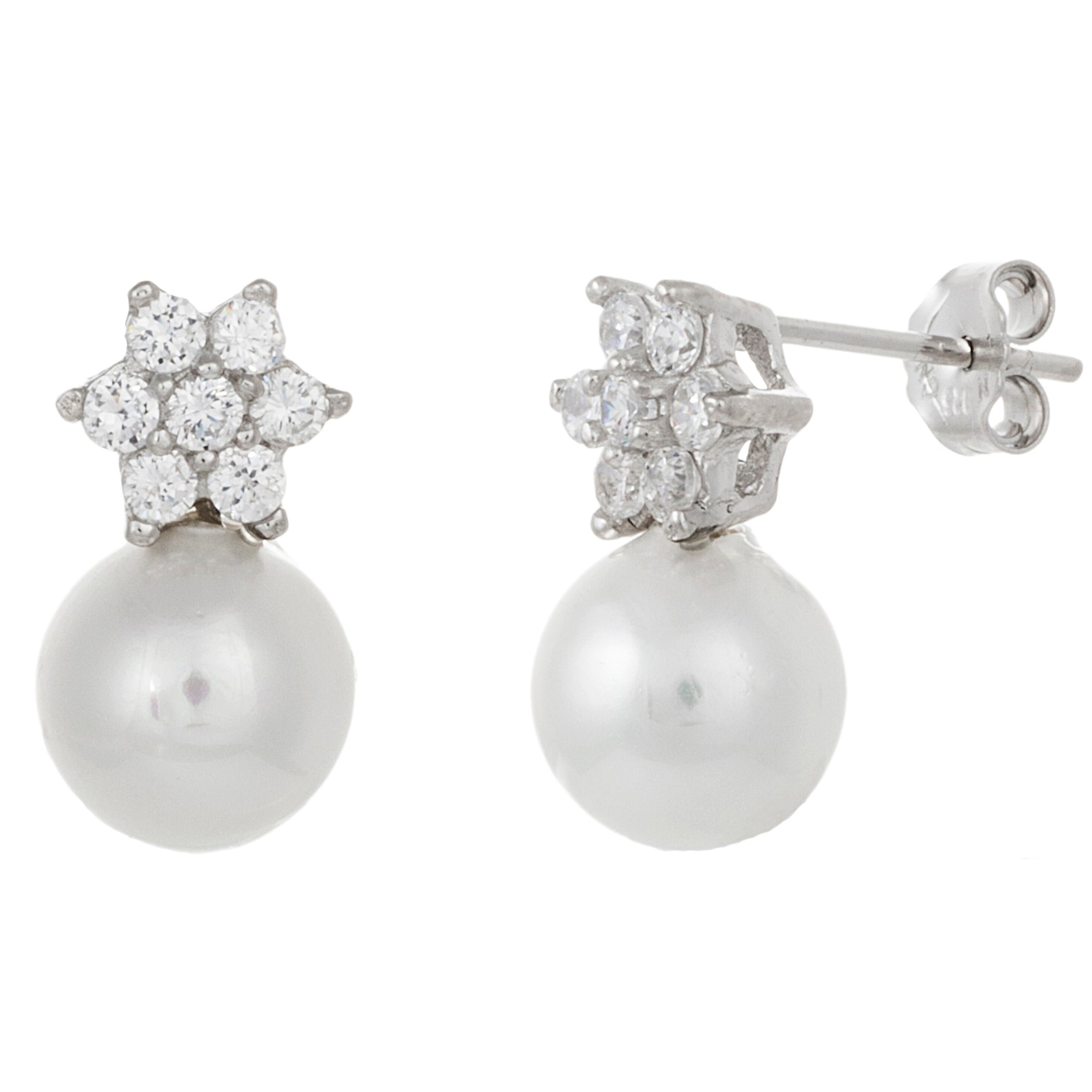 Arete roseta perla SOPHIE CROWN