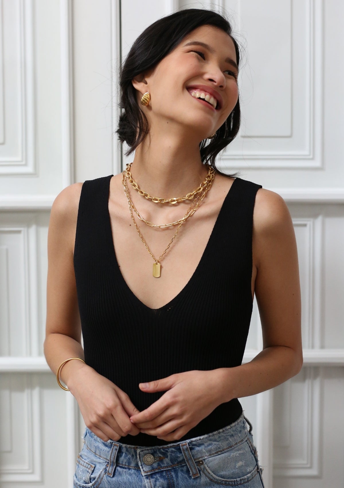 Body Rib Knit Black SOPHIE CROWN