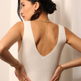 Body Rib Knit Ivory SOPHIE CROWN