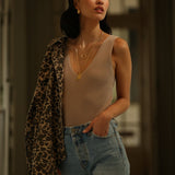 Body Rib Knit Mocha SOPHIE CROWN