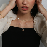 Collar 3 heart rose gold silver