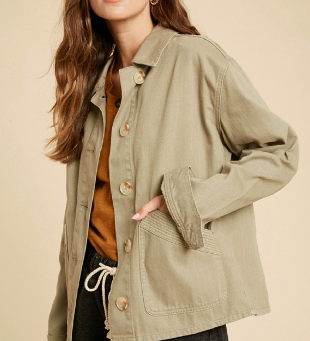 Casaca Canva Summer Olive SOPHIE CROWN