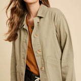 Casaca Canva Summer Olive SOPHIE CROWN