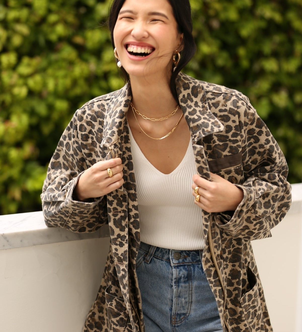 Casaca Canvas Leopardo SOPHIE CROWN
