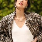 Casaca Canvas Leopardo SOPHIE CROWN