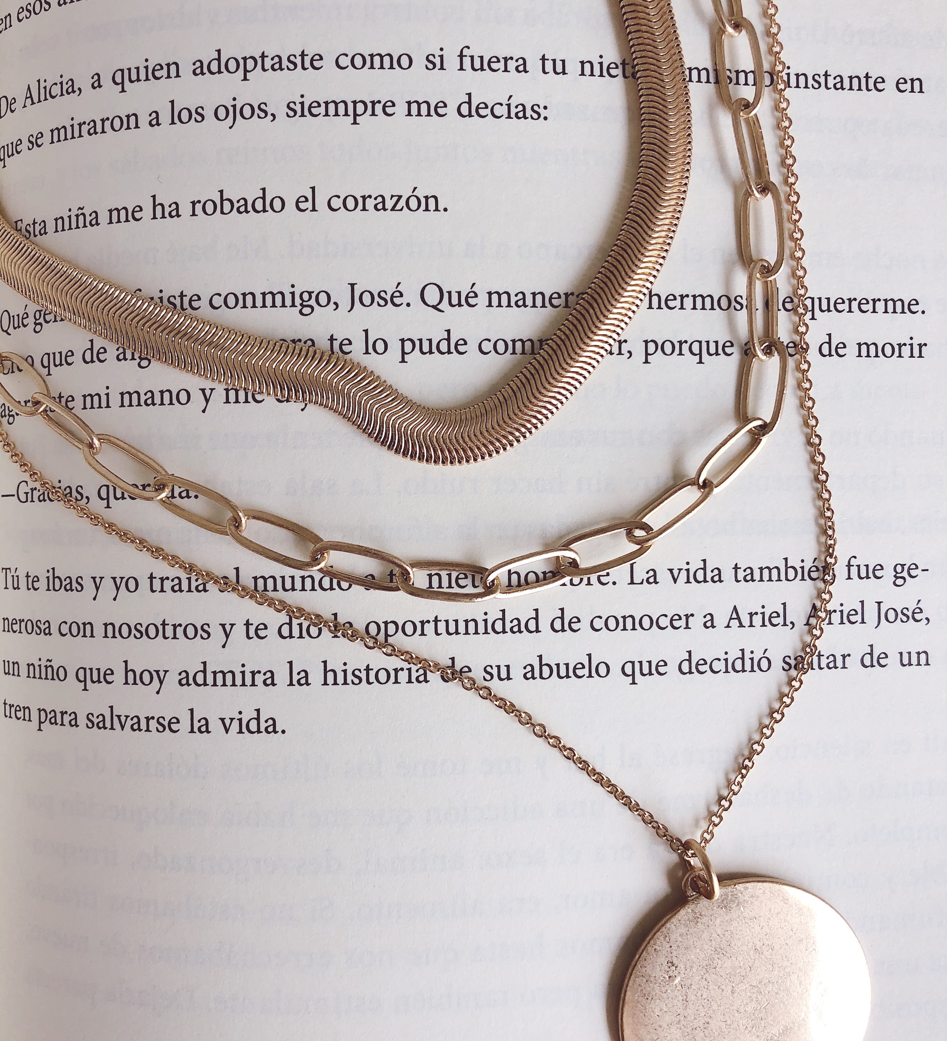 Collar 3 cadenas círculo SOPHIE CROWN