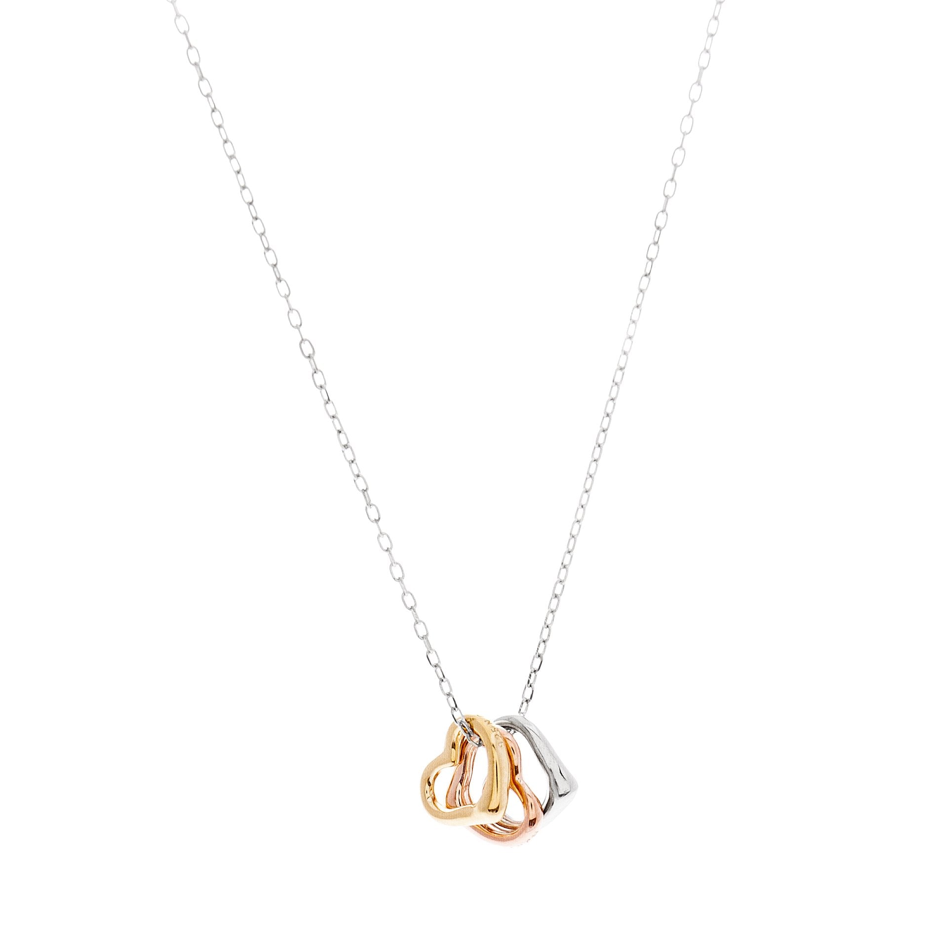 Collar 3 heart rose gold silver SOPHIE CROWN