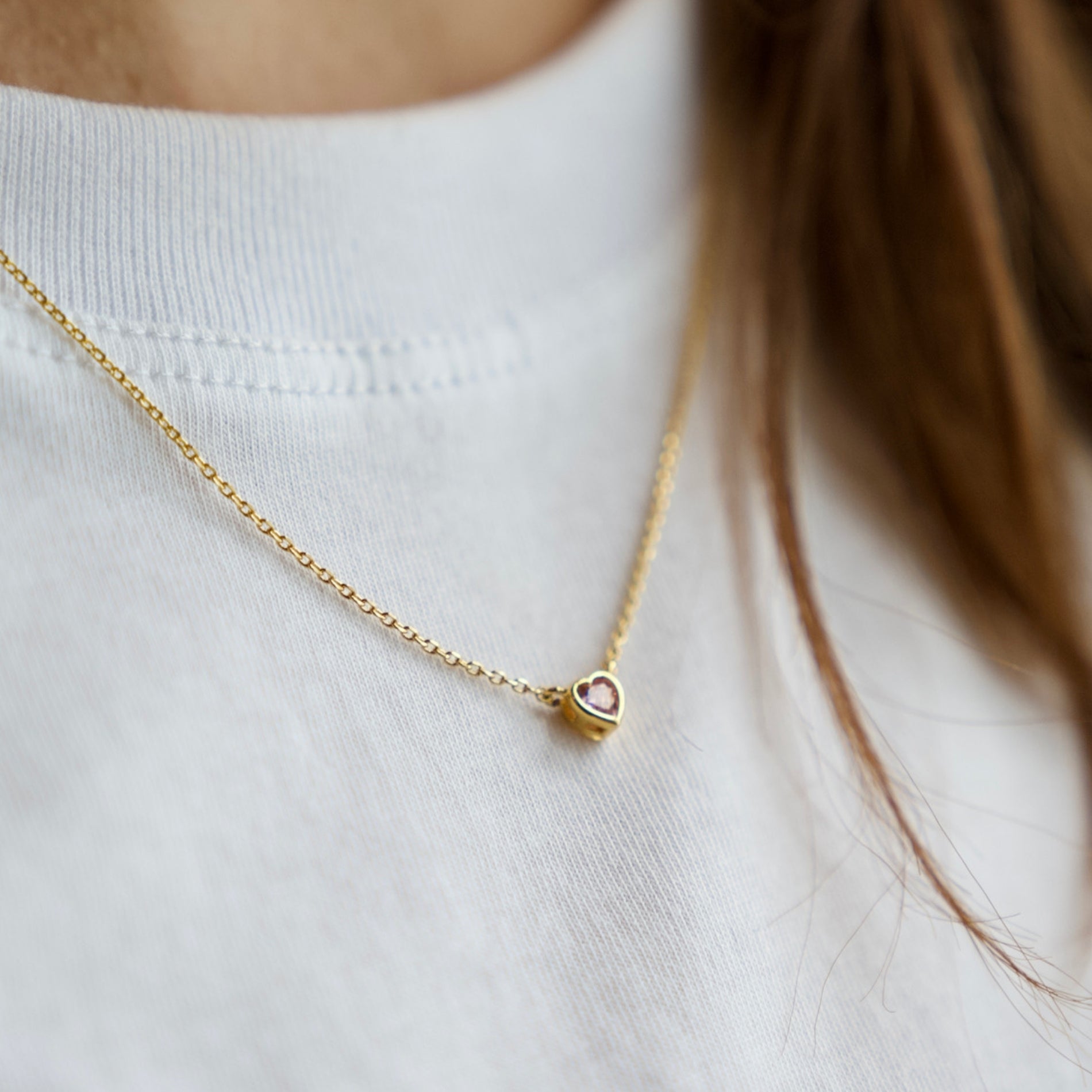 Collar Mini Heart Cristal Pink SOPHIE CROWN