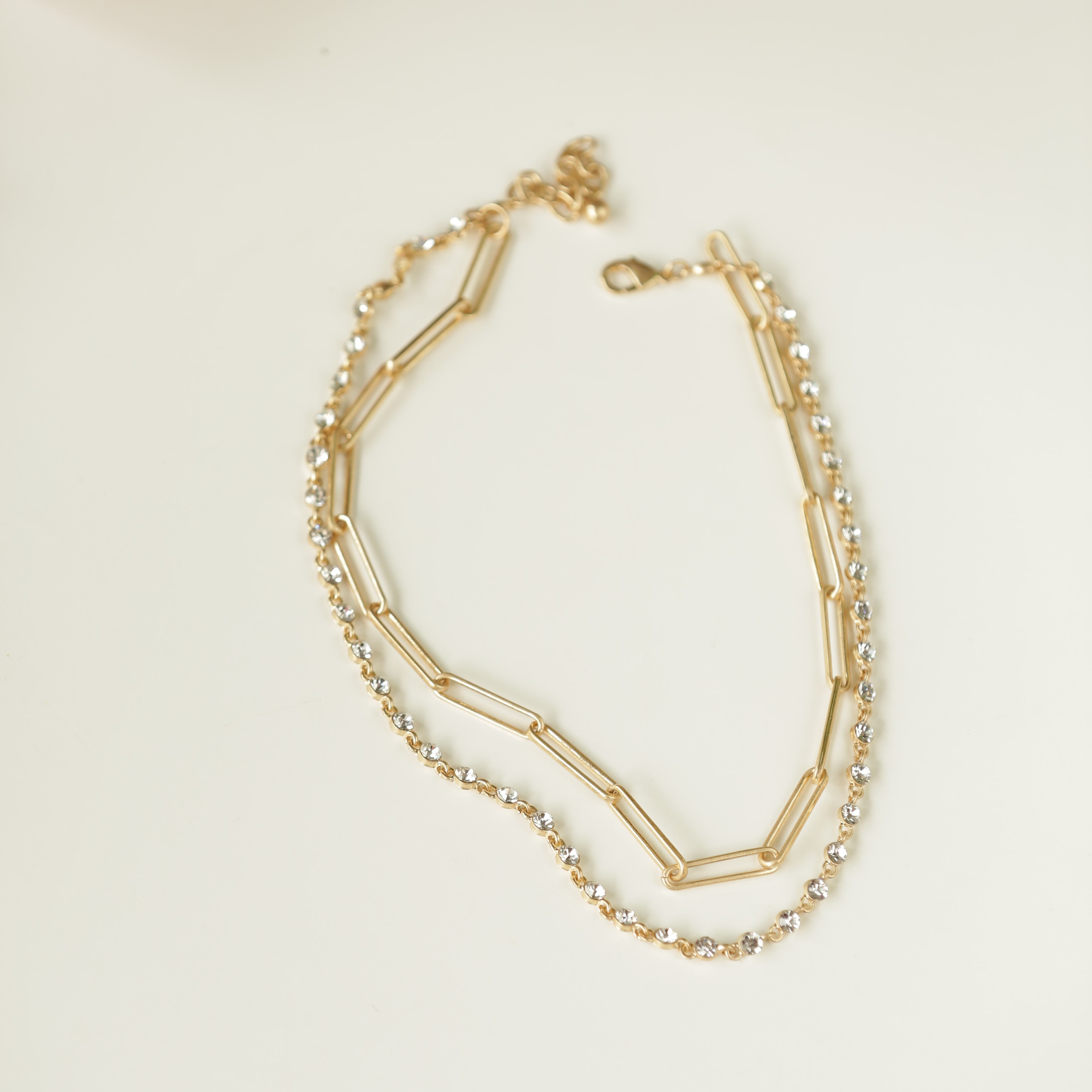 Collar doble Link Cristal SOPHIE CROWN