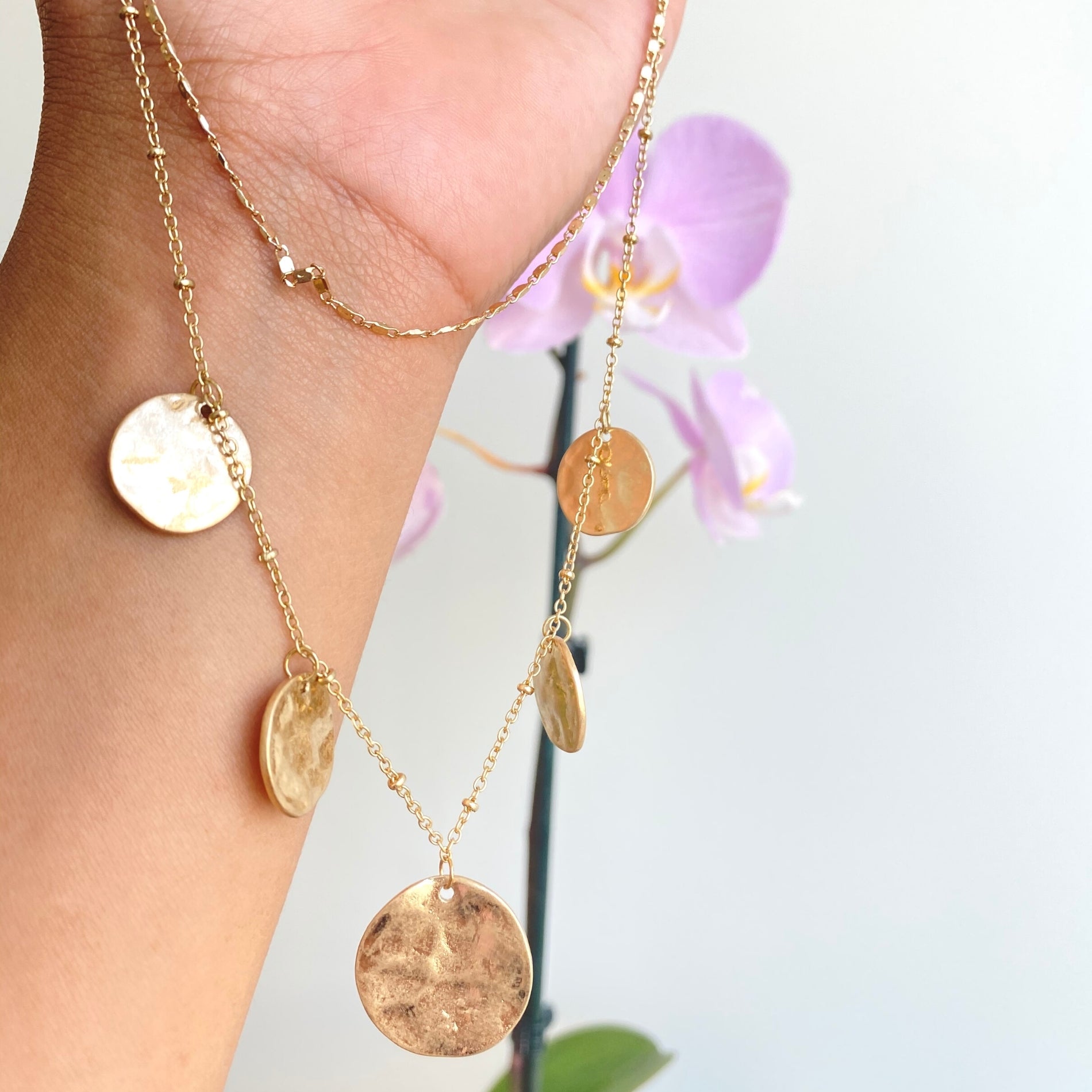 Collar moneda slim SOPHIE CROWN