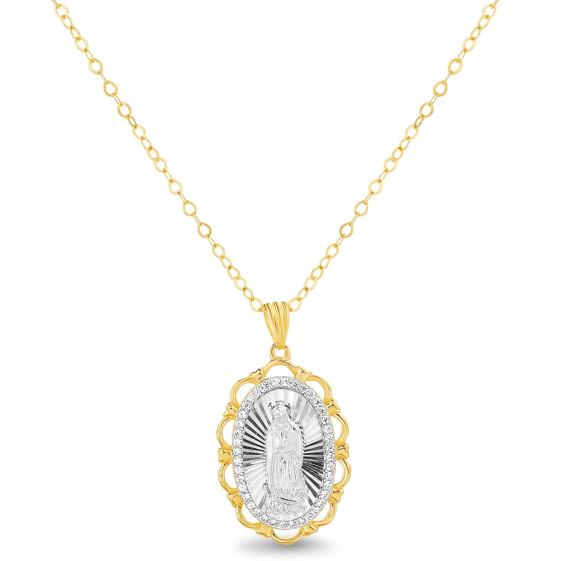 Collar virgen cristal silver borde gold SOPHIE CROWN