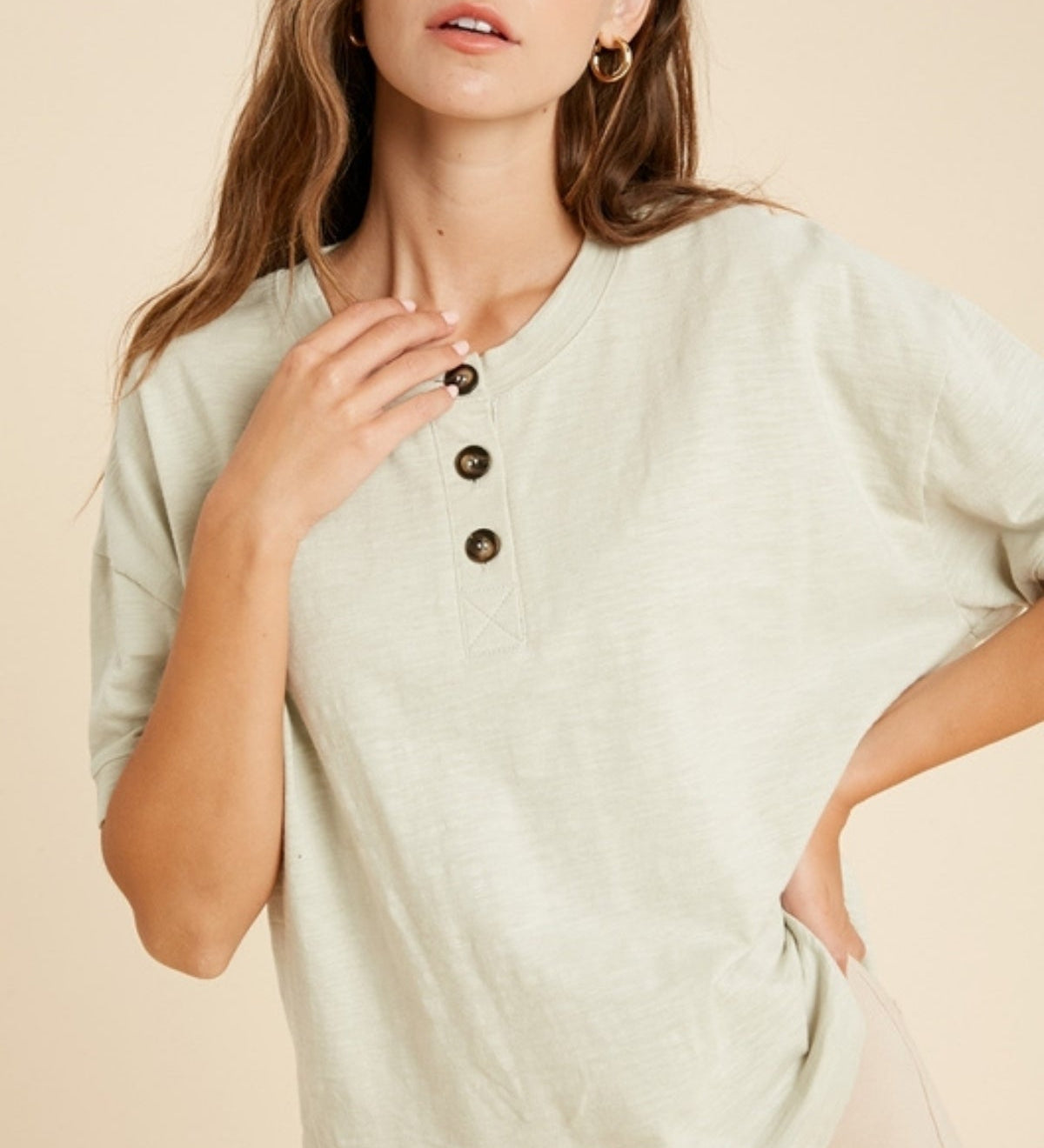 Polo Henley Sage SOPHIE CROWN